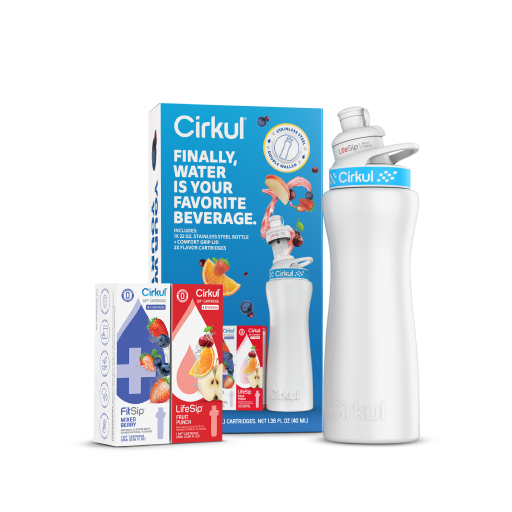 22oz. White Stainless Steel Bottle Starter Kit - Fresh Pair