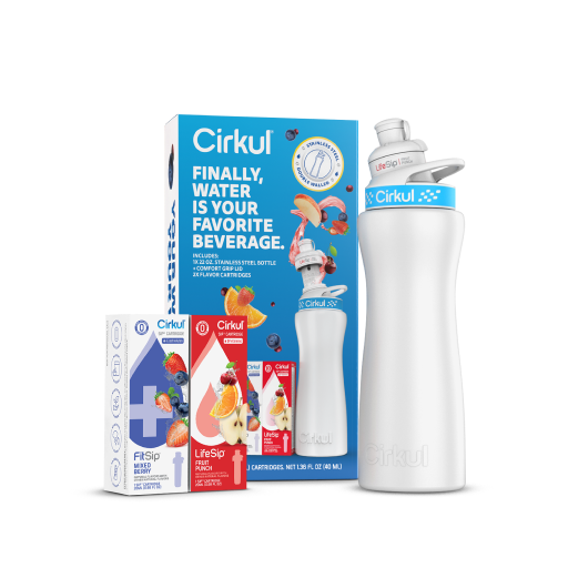 22oz. White Stainless Steel Bottle Starter Kit - Gift Ready