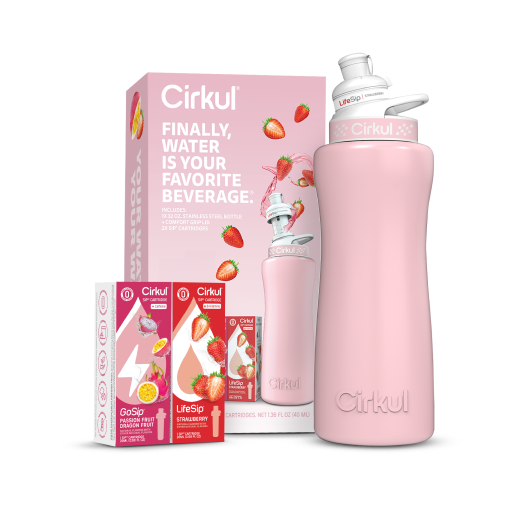 32oz. Blush Pink Stainless Steel Bottle Starter Kit - Essential Set