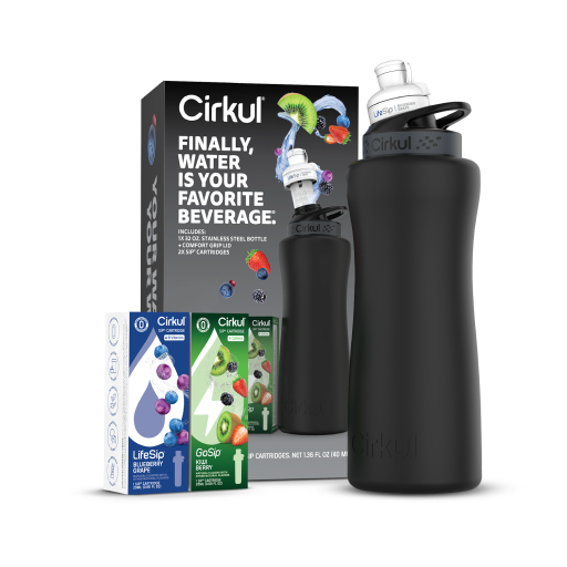 32oz. Matte Black Stainless Steel Bottle Starter Kit - Daily Set
